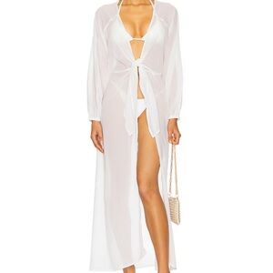 L*Space Anna White Swim Coverup